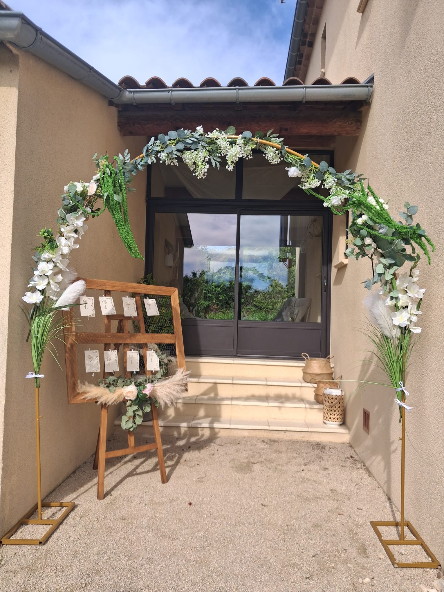 Arche de mariage décorée